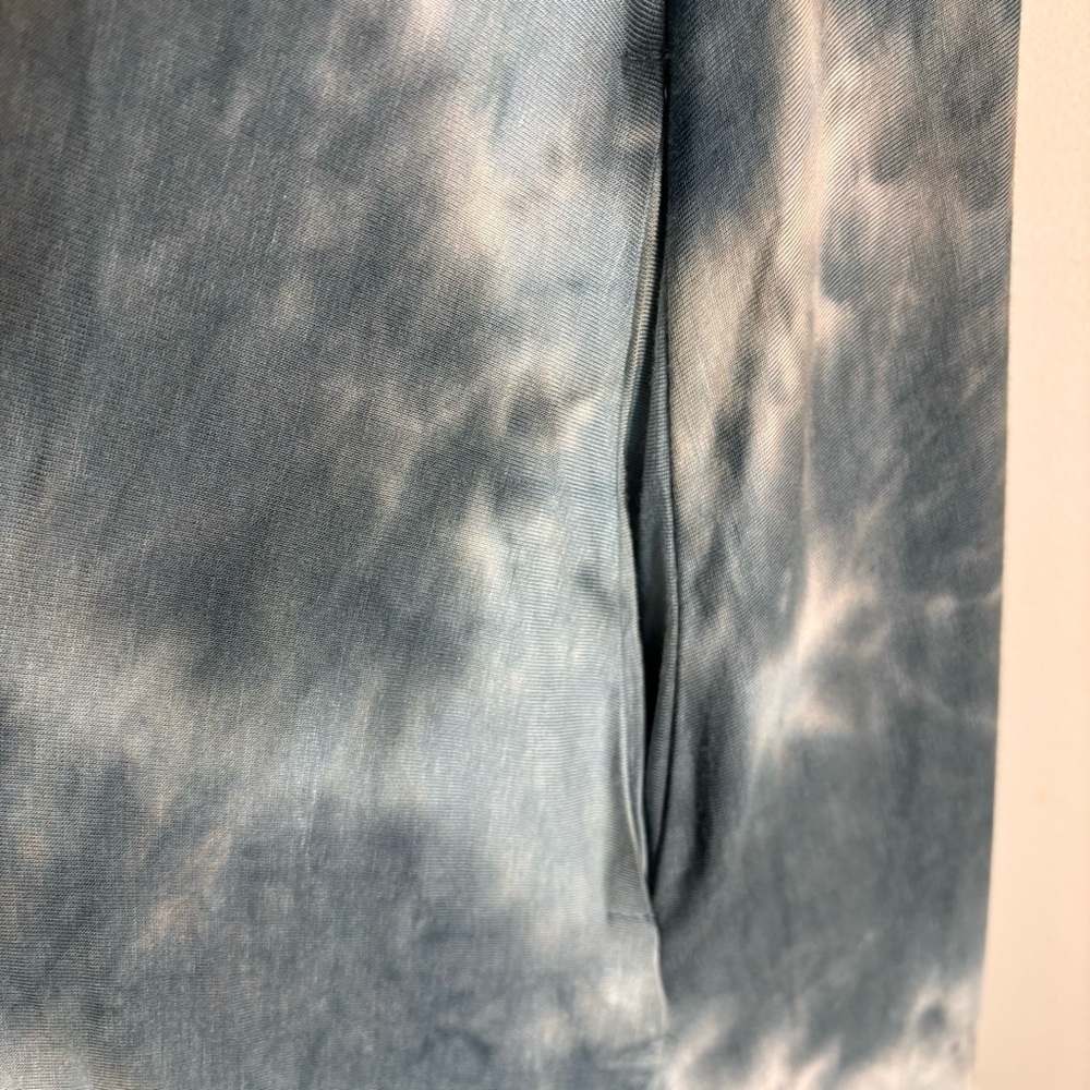 PAPILLON Sz L Maxi Dress Tie Dye Slinky Cross Strap Back Tulip Hem NEW WITH TAG - Picture 4 of 12